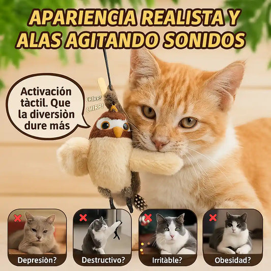 🐾 Juguete interactivo de pájaro para gatos - ¡Diversión y entretenimiento para tu gato!