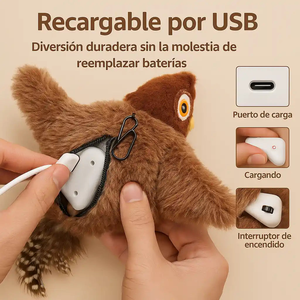 🐾 Juguete interactivo de pájaro para gatos - ¡Diversión y entretenimiento para tu gato!
