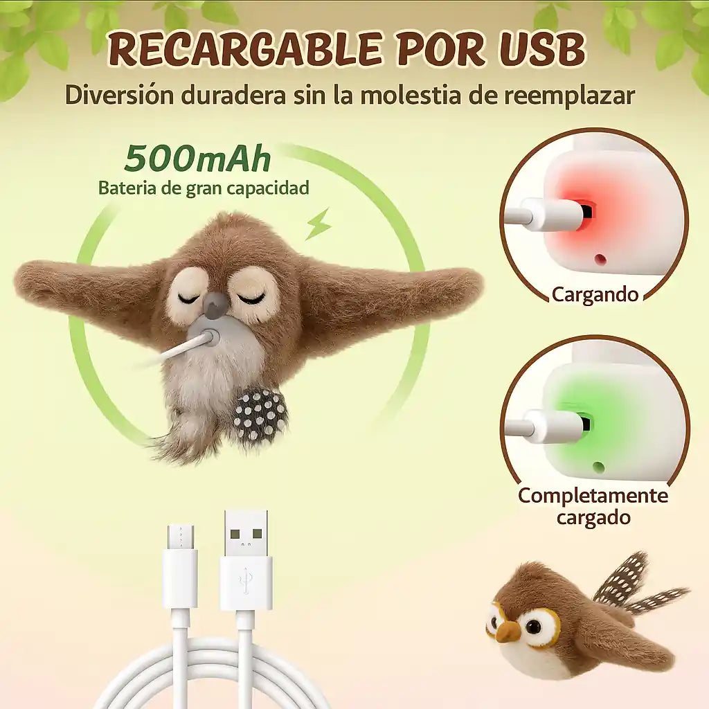 🐾 Juguete interactivo de pájaro para gatos - ¡Diversión y entretenimiento para tu gato!