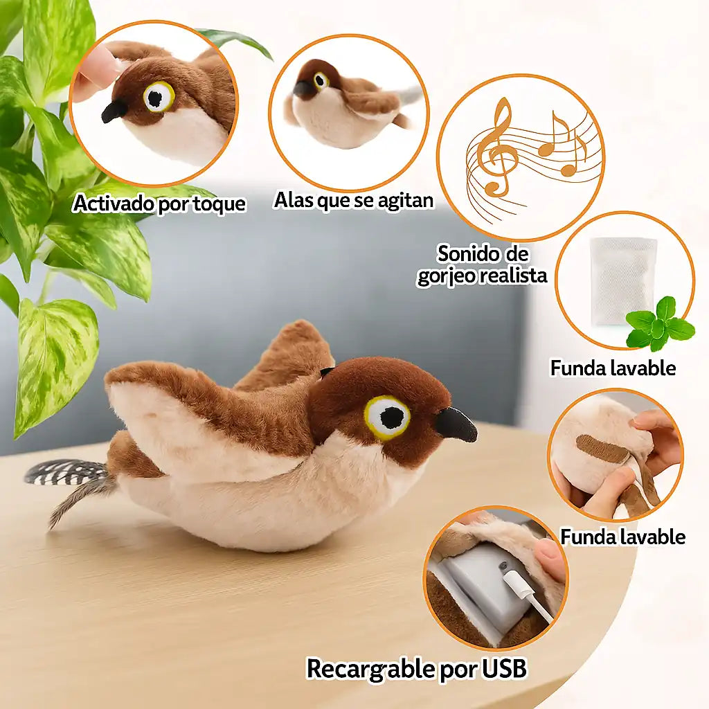 🐾 Juguete interactivo de pájaro para gatos - ¡Diversión y entretenimiento para tu gato!
