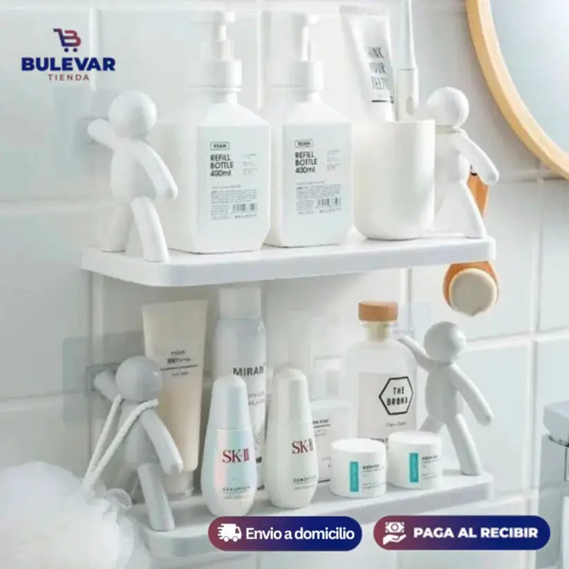 2X1 ESTANTE DE BAÑO ORGANIZADOR ADHESIVO