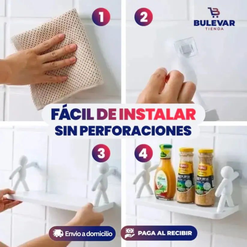2X1 ESTANTE DE BAÑO ORGANIZADOR ADHESIVO