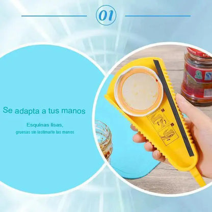 Abridor de Latas y Botellas 4 en 1 Revolucionario: Abre Latas, Tarros y Botellas con Facilidad y Sin Esfuerzo 🍾🥫🔑