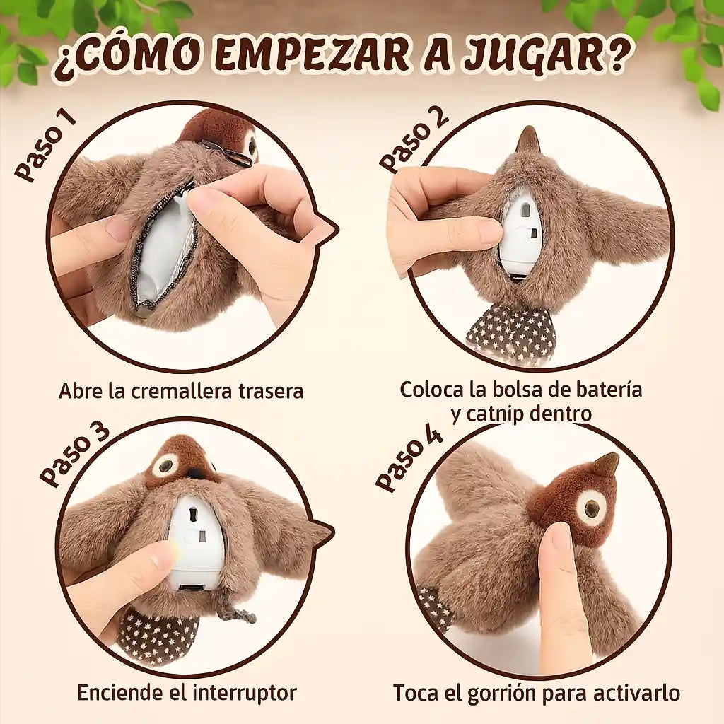 🐾 Juguete interactivo de pájaro para gatos - ¡Diversión y entretenimiento para tu gato!